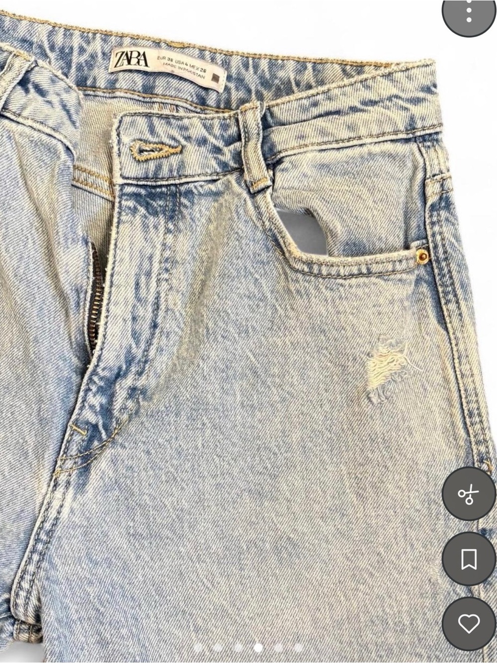 Zara Light Blue Washed Denim jeans size 4